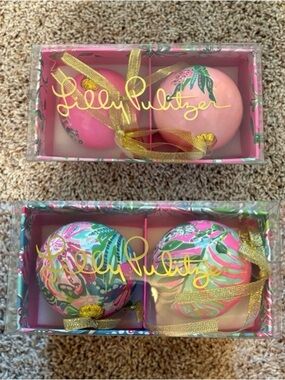 4 Lilly Pulitzer Holiday Ornaments